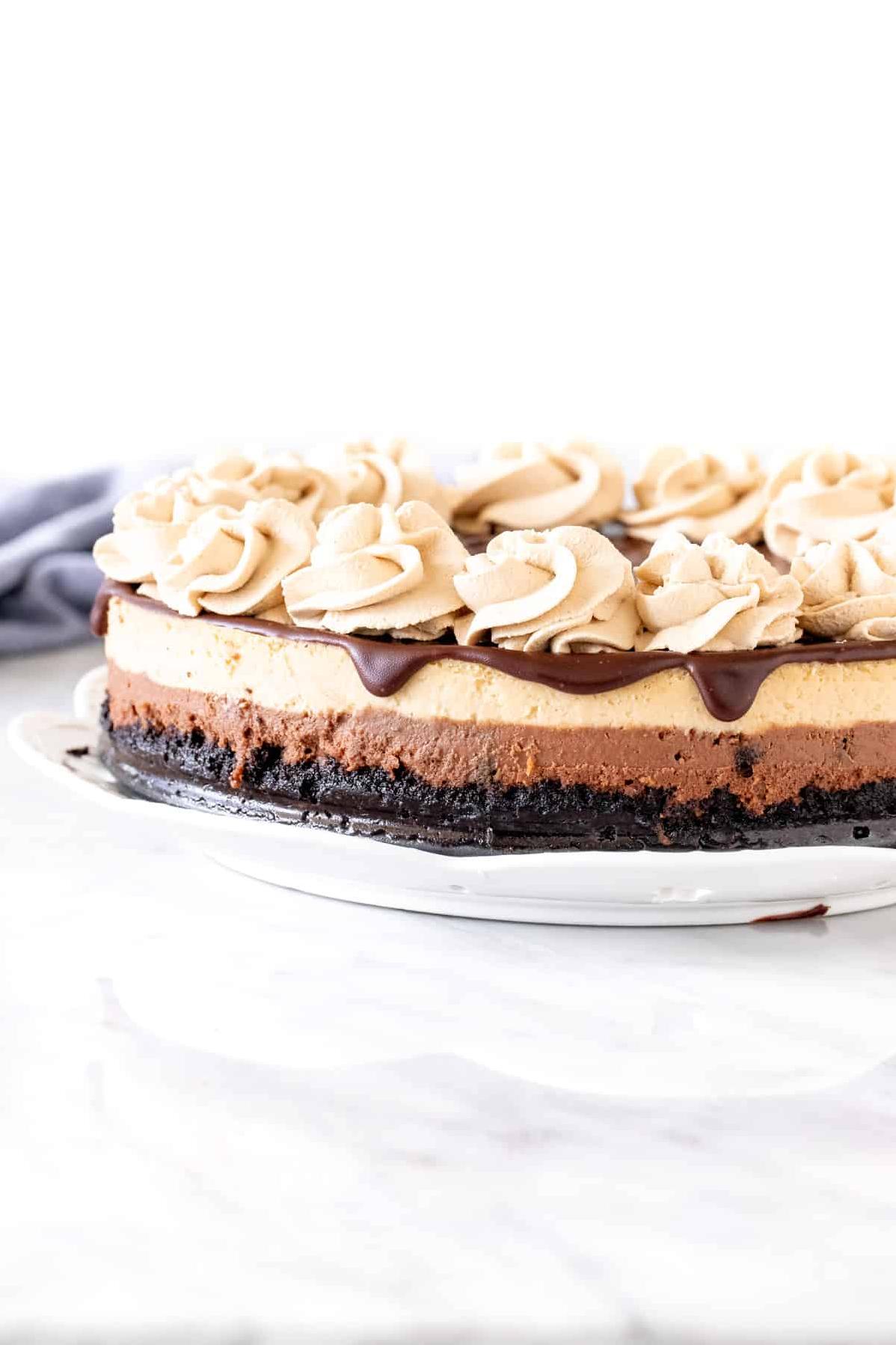  Sink your teeth into a luscious chocolate-coffee filling and rich chocolate crust.