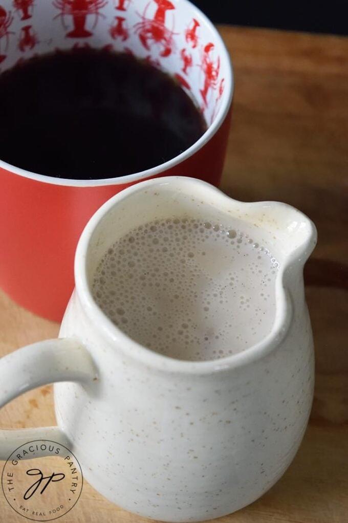  Start your day off right with a cup of coffee made with this heavenly vanilla-infused creamer.