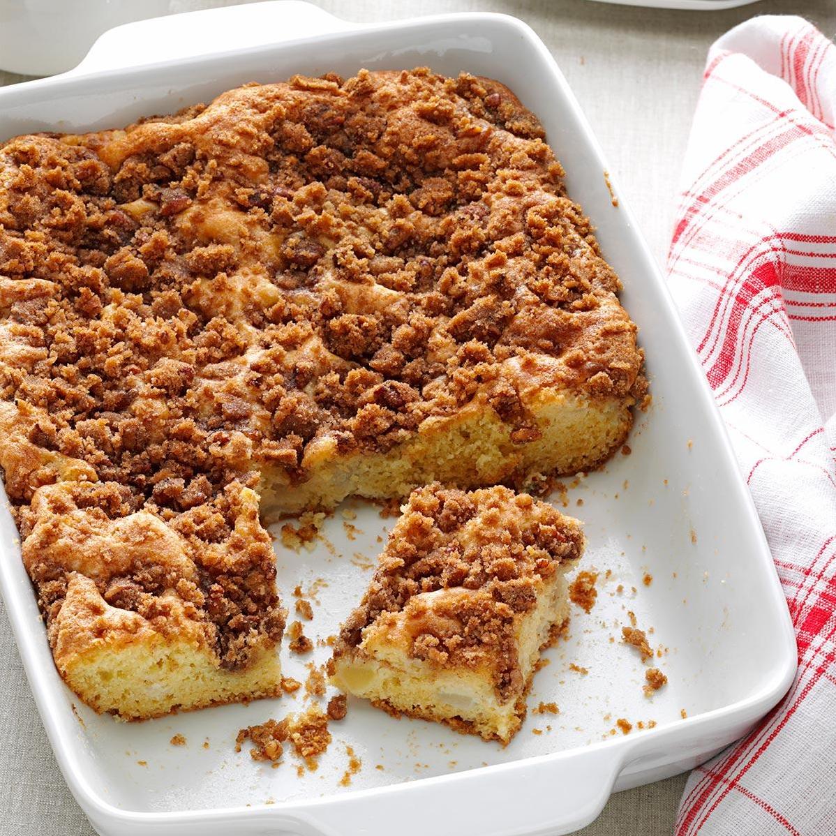  Start your day with a slice of this comforting pear coffee cake.