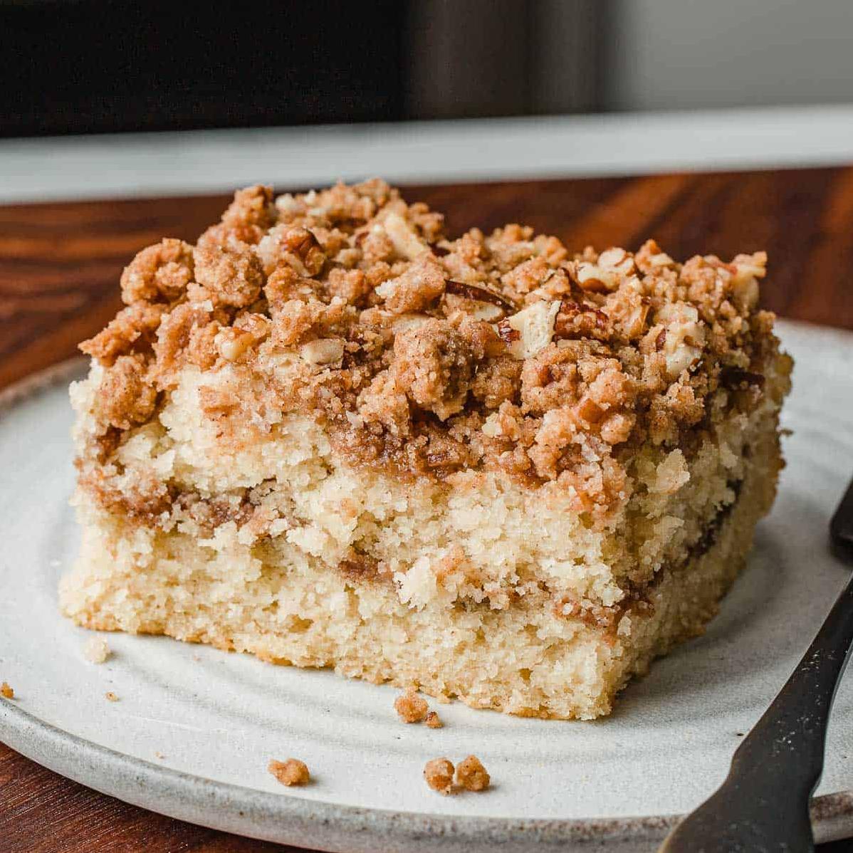  Start your morning off right with a slice of this sourdough coffee cake!