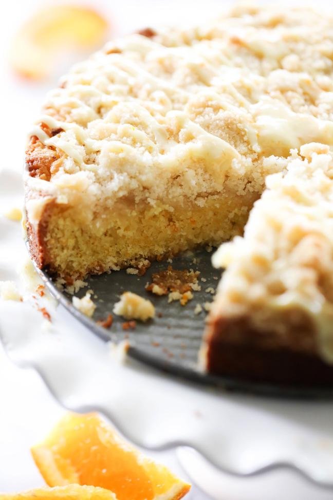 Sweet oranges and fluffy cake make the perfect dessert combination.