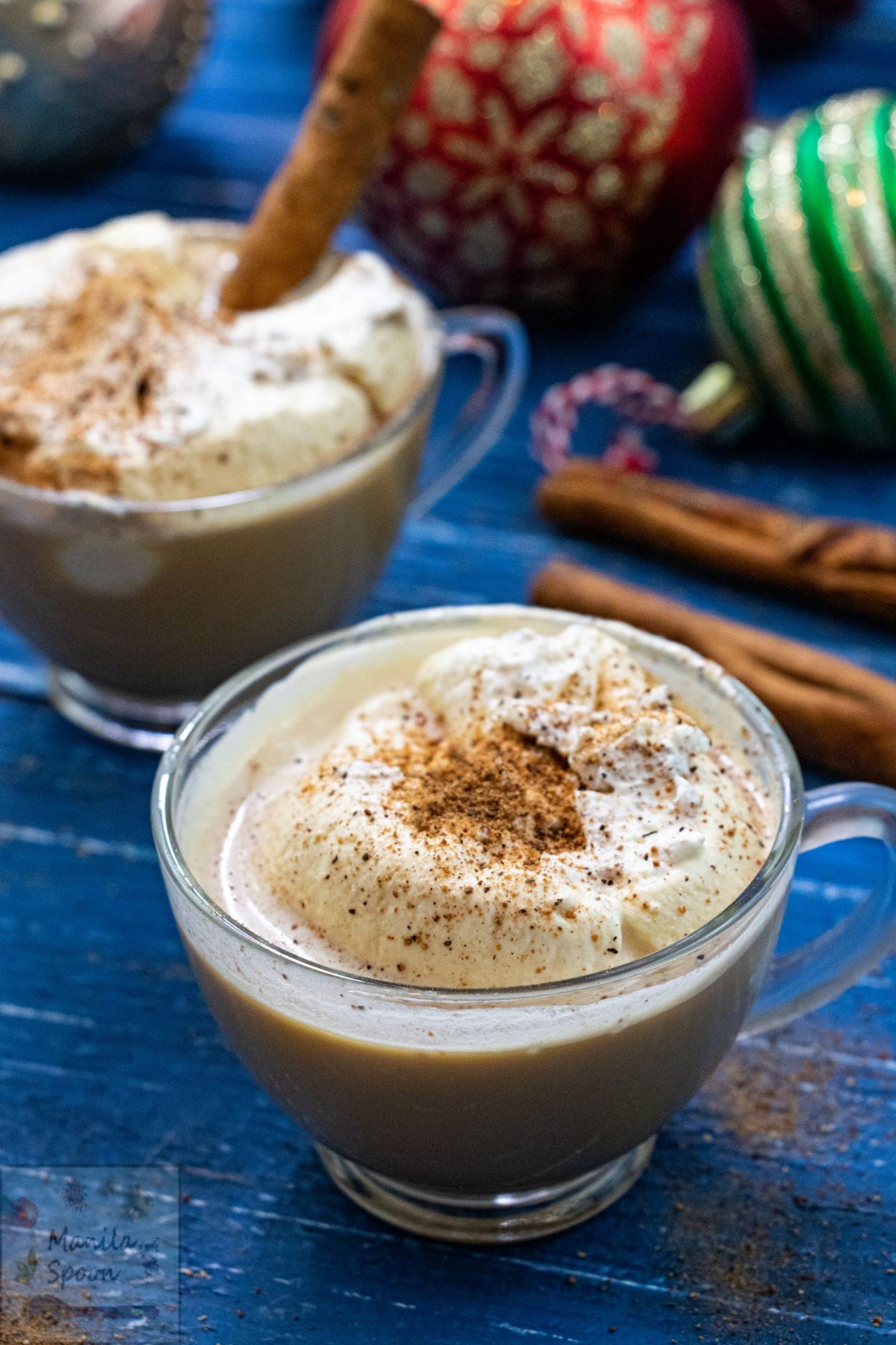  Take a sip and let the flavors of nutmeg and coffee dance on your taste buds