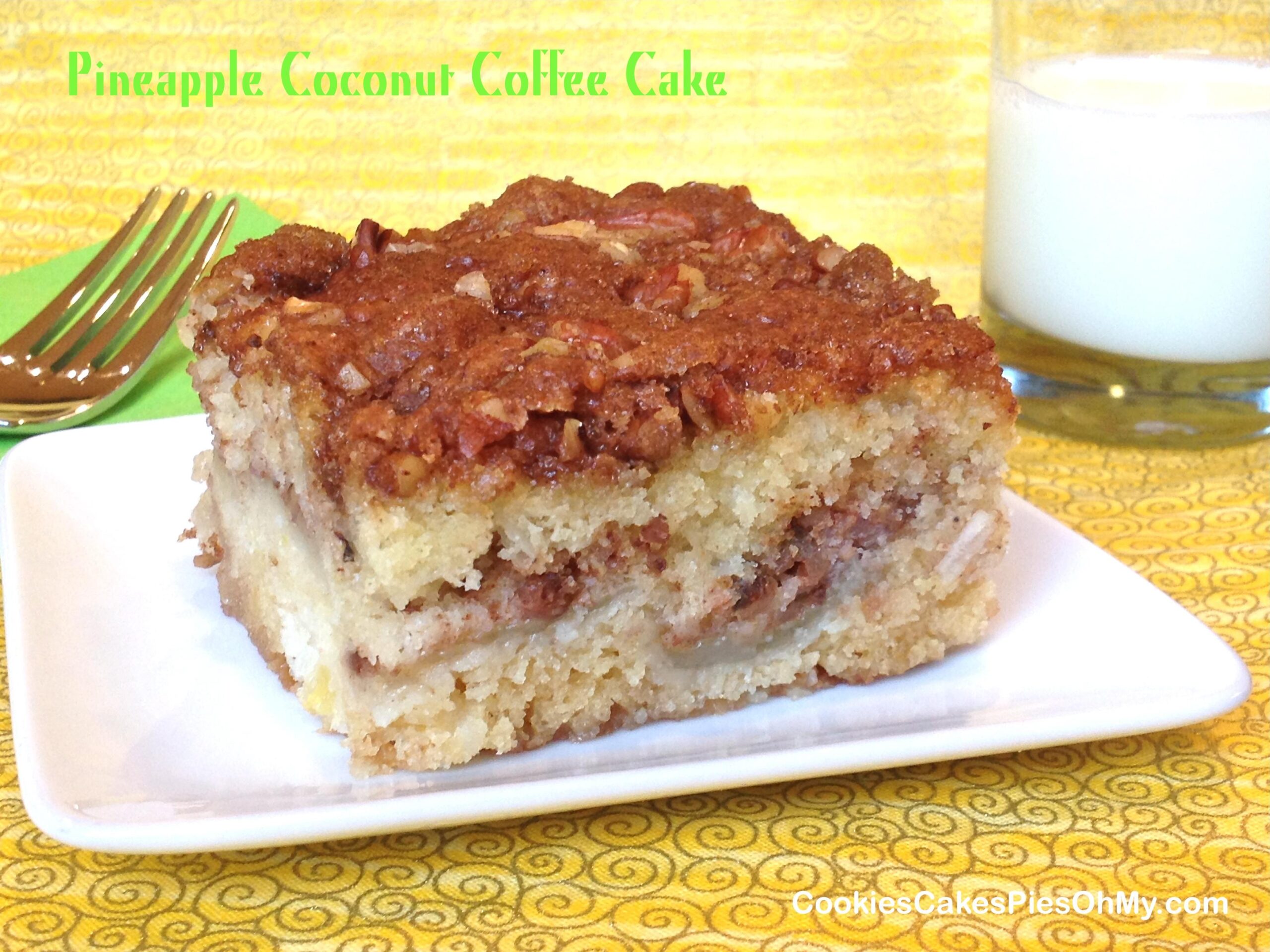  Taste the tropics with every slice of this Coconut Pineapple Coffee Batter Bread/Cake