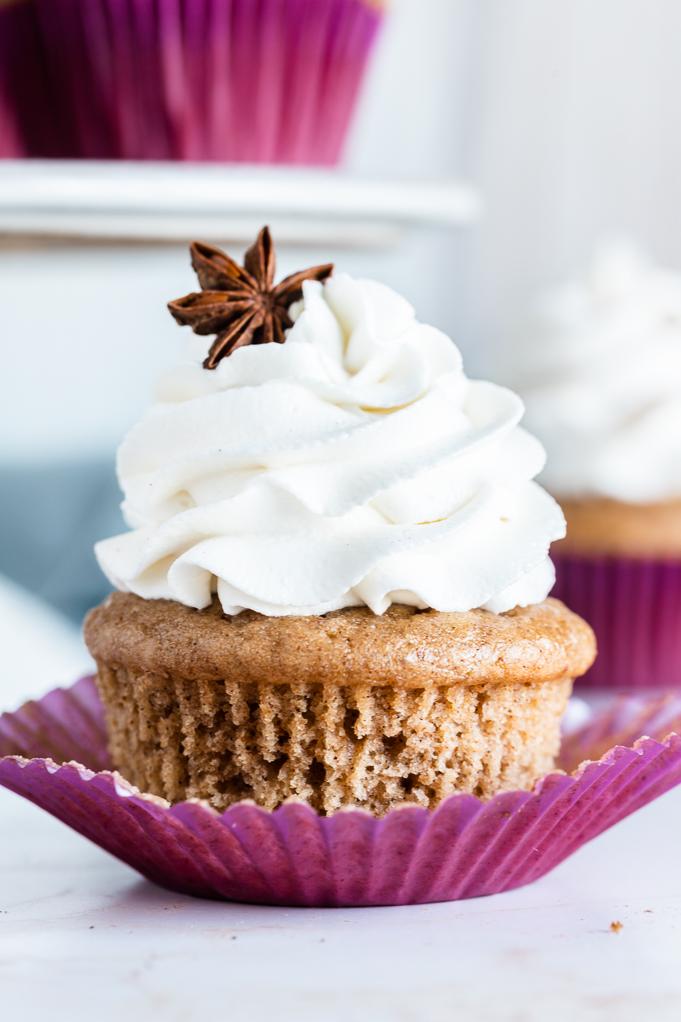  The aroma of cinnamon, cloves, and cardamom will fill your kitchen as you bake these cupcakes.