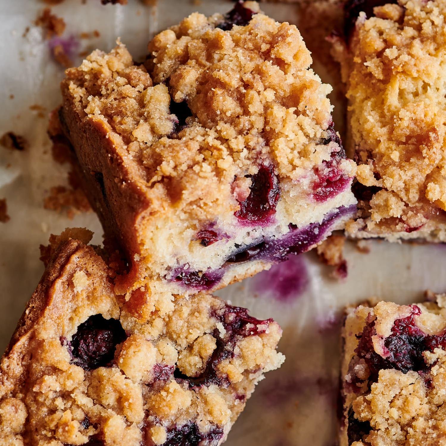 The aroma of freshly baked blueberry coffee cake is unbeatable.