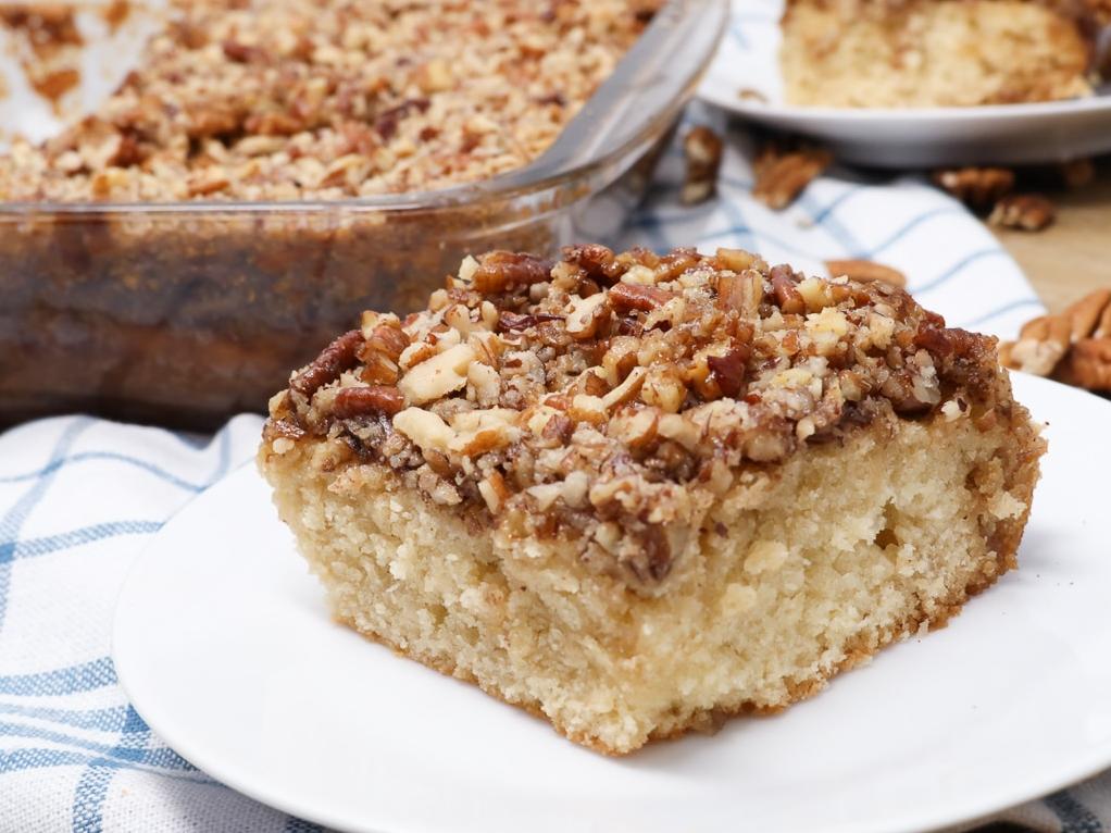  The aroma of warm cinnamon and toasted pecans will fill your kitchen as you bake this cake.