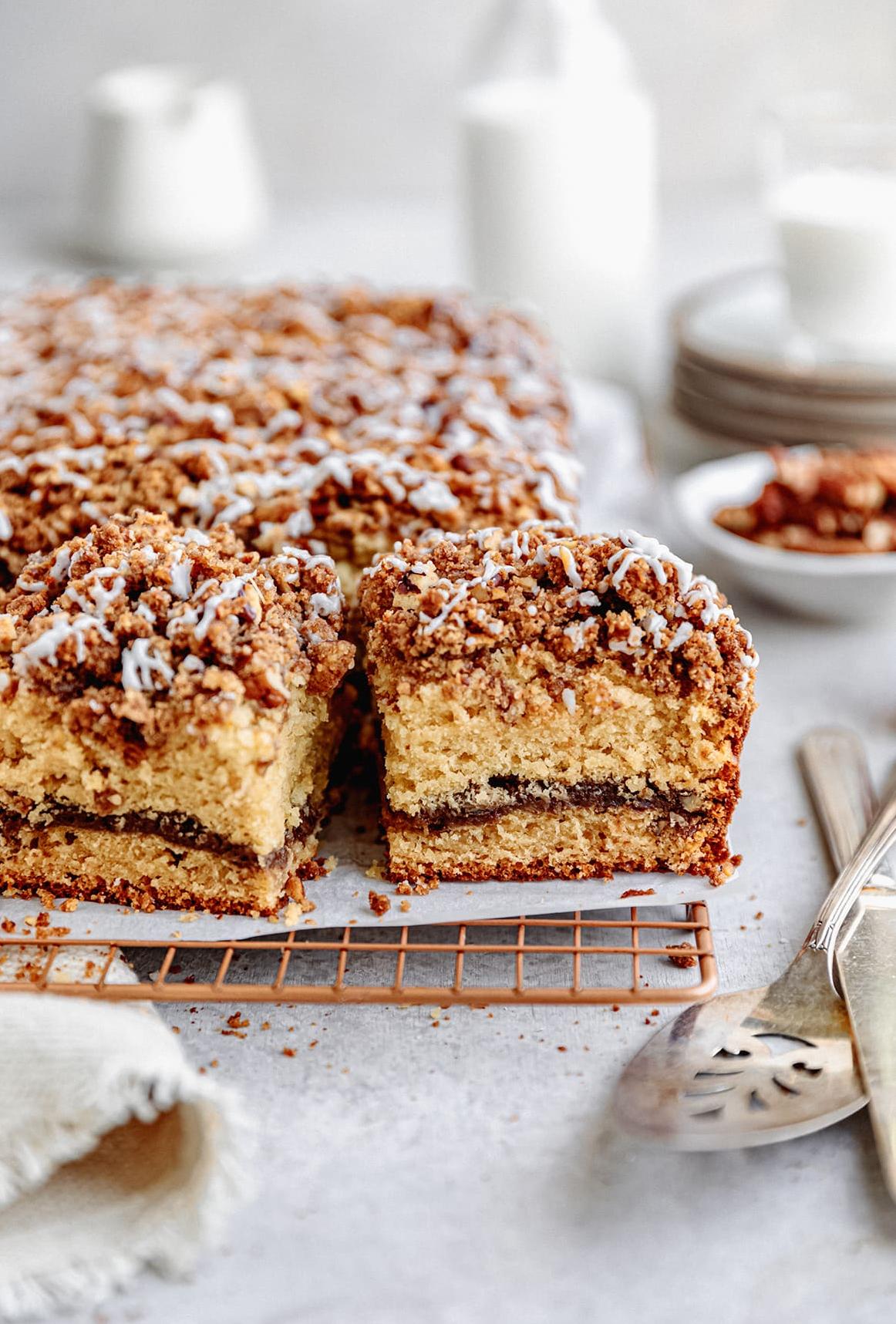  The combination of brown sugar and buttery crumble on this coffee cake is simply irresistible.