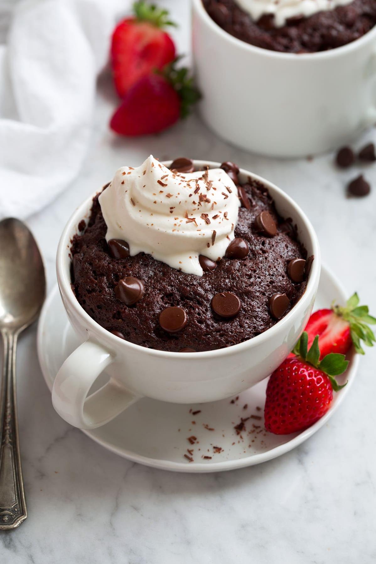  The moist chocolate cake and melted chocolate chips create a perfect balance of sweet and rich flavors.