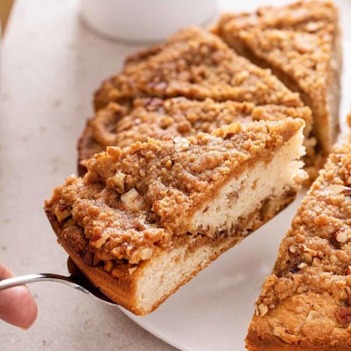  The perfect balance of buttery streusel and fluffy cake.
