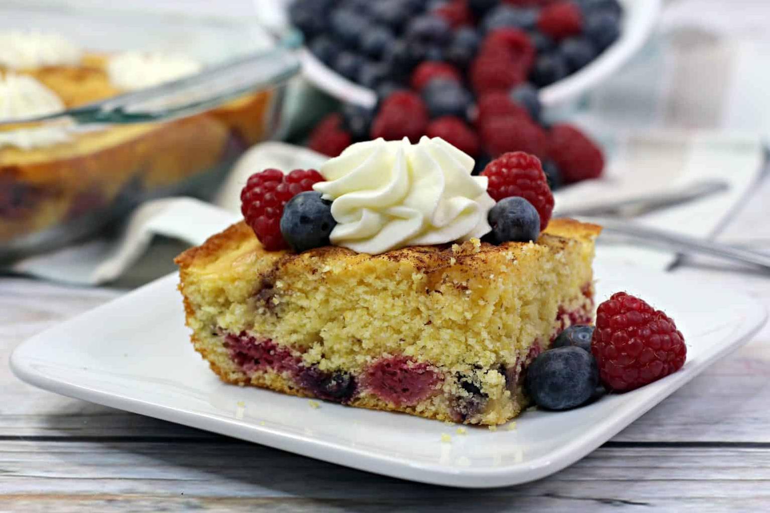  The perfect blend of southern cornbread and traditional coffee cake.