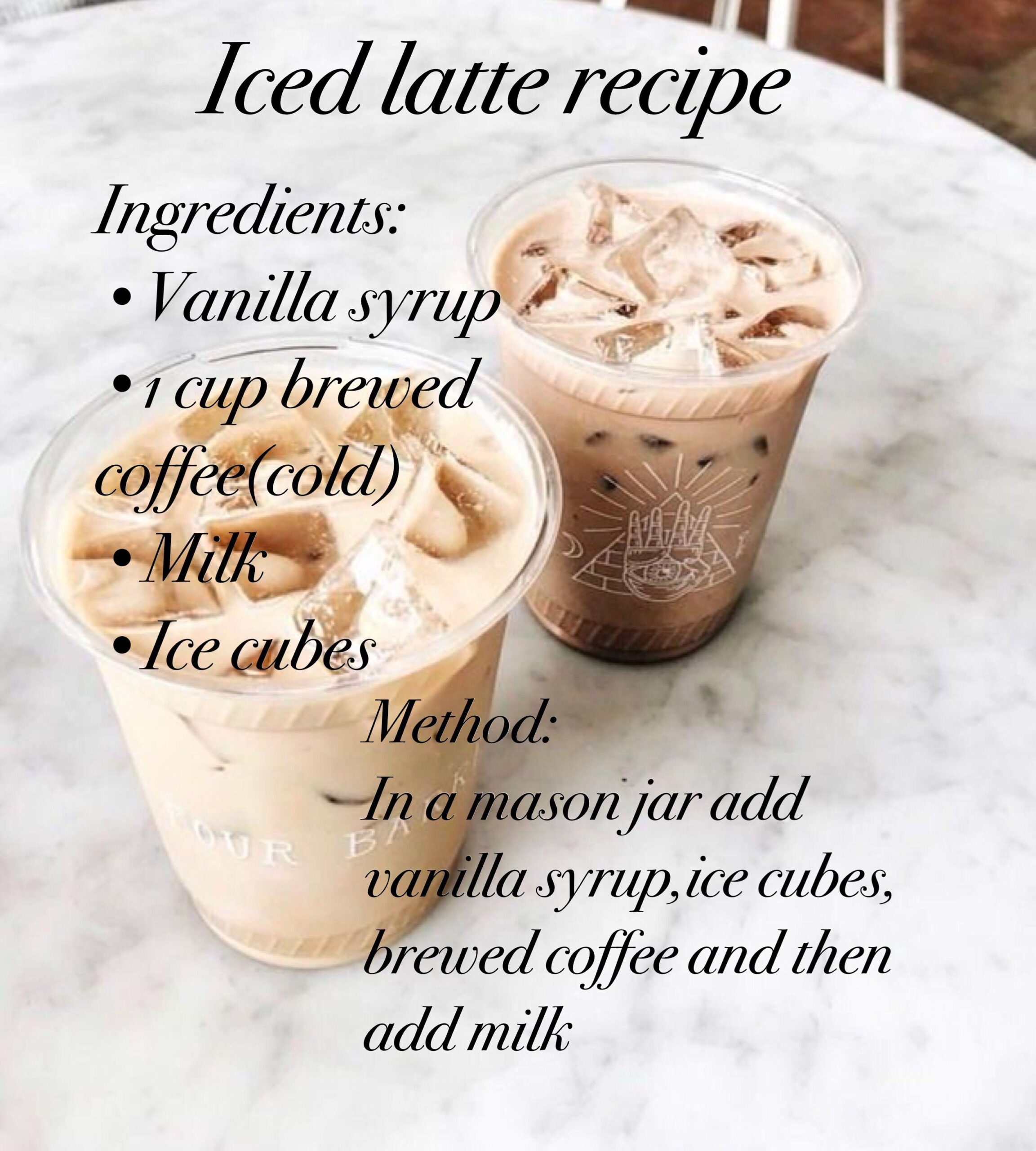  The perfect blend of strong coffee and creamy milk, poured over ice