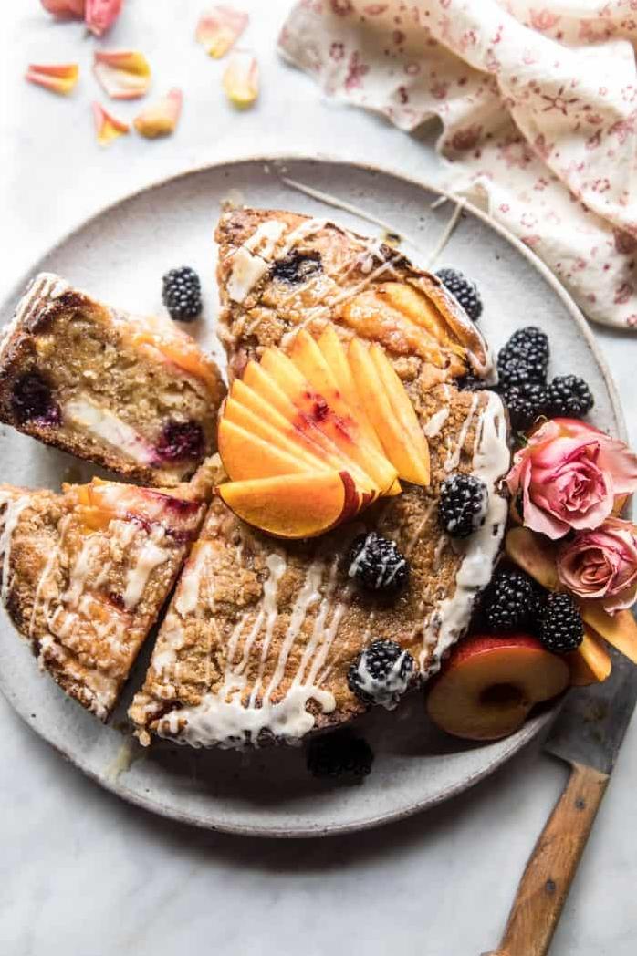  The perfect blend of sweet peaches and tangy blackberries.