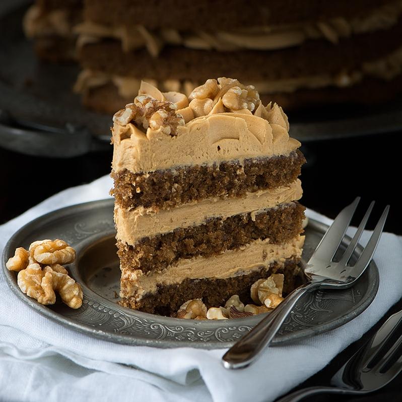  The perfect tea-time treat: Walnut Cake with Coffee Icing