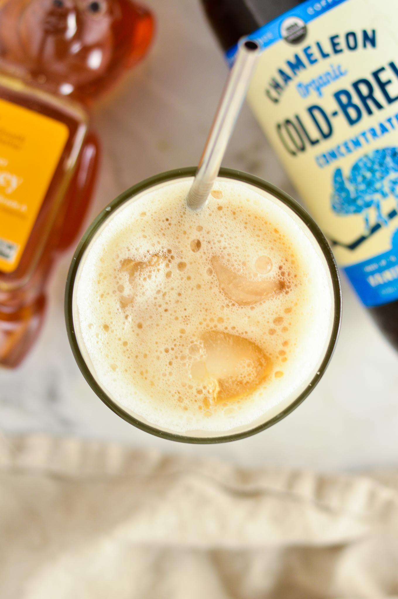  There's nothing like a cool sip of Honey Iced Coffee on a hot summer day.