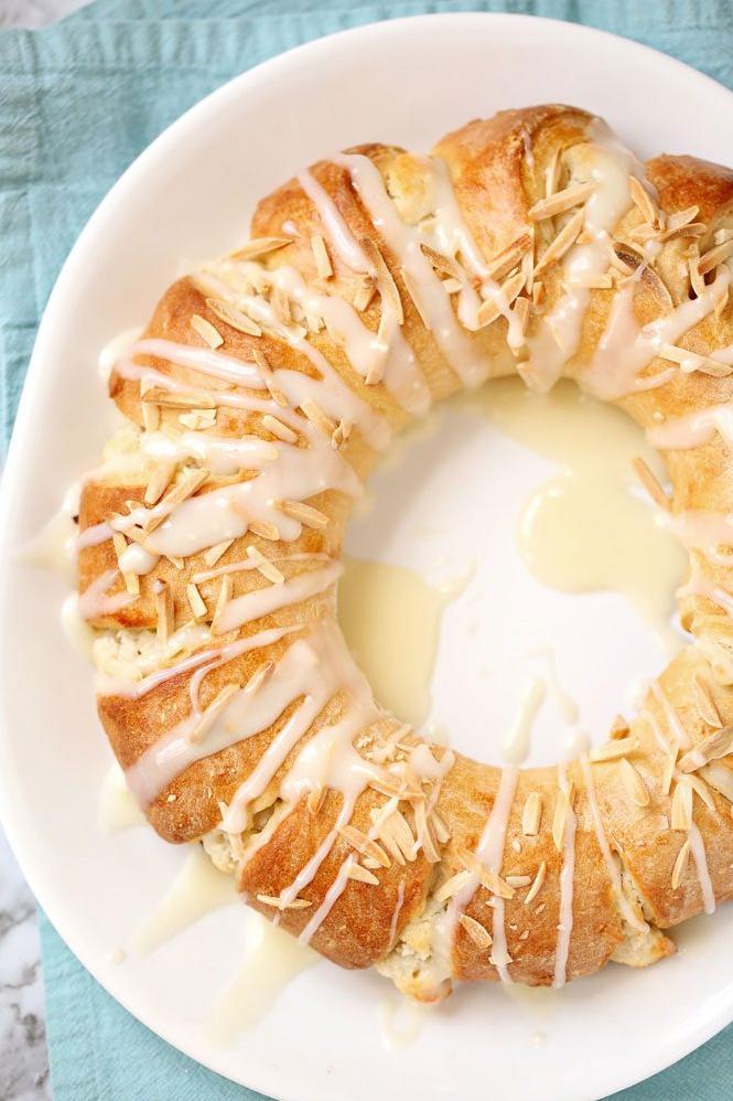  Thick slices of almond paste twirl coffee cake make every morning feel like a special occasion.