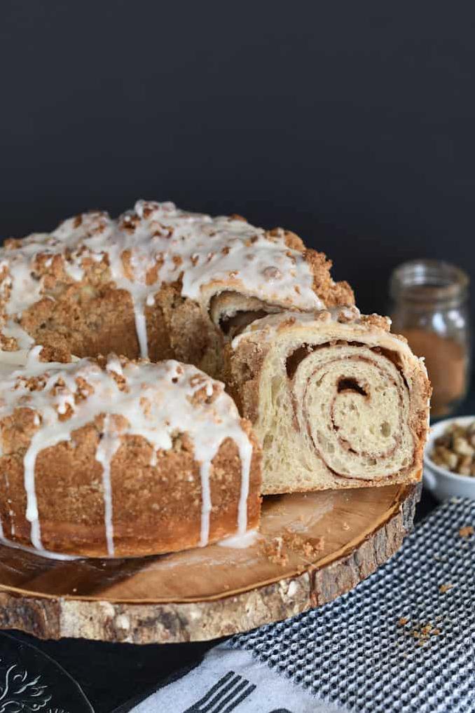  This cake is perfect for sharing with friends over a hot cup of coffee.