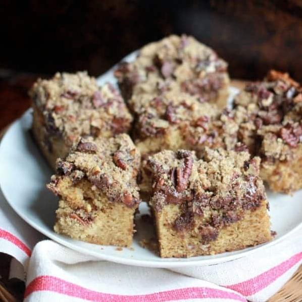  This Chocolate-Chip Pecan Crumb Coffee Cake is a game changer!