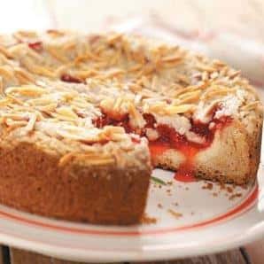  This coffee cake is loaded with plump raisins and tart cherries that add a burst of flavor to every bite.