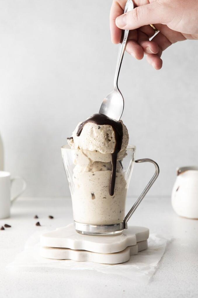  This creamy and chocolatey ice cream is perfect for coffee and chocolate lovers out there.