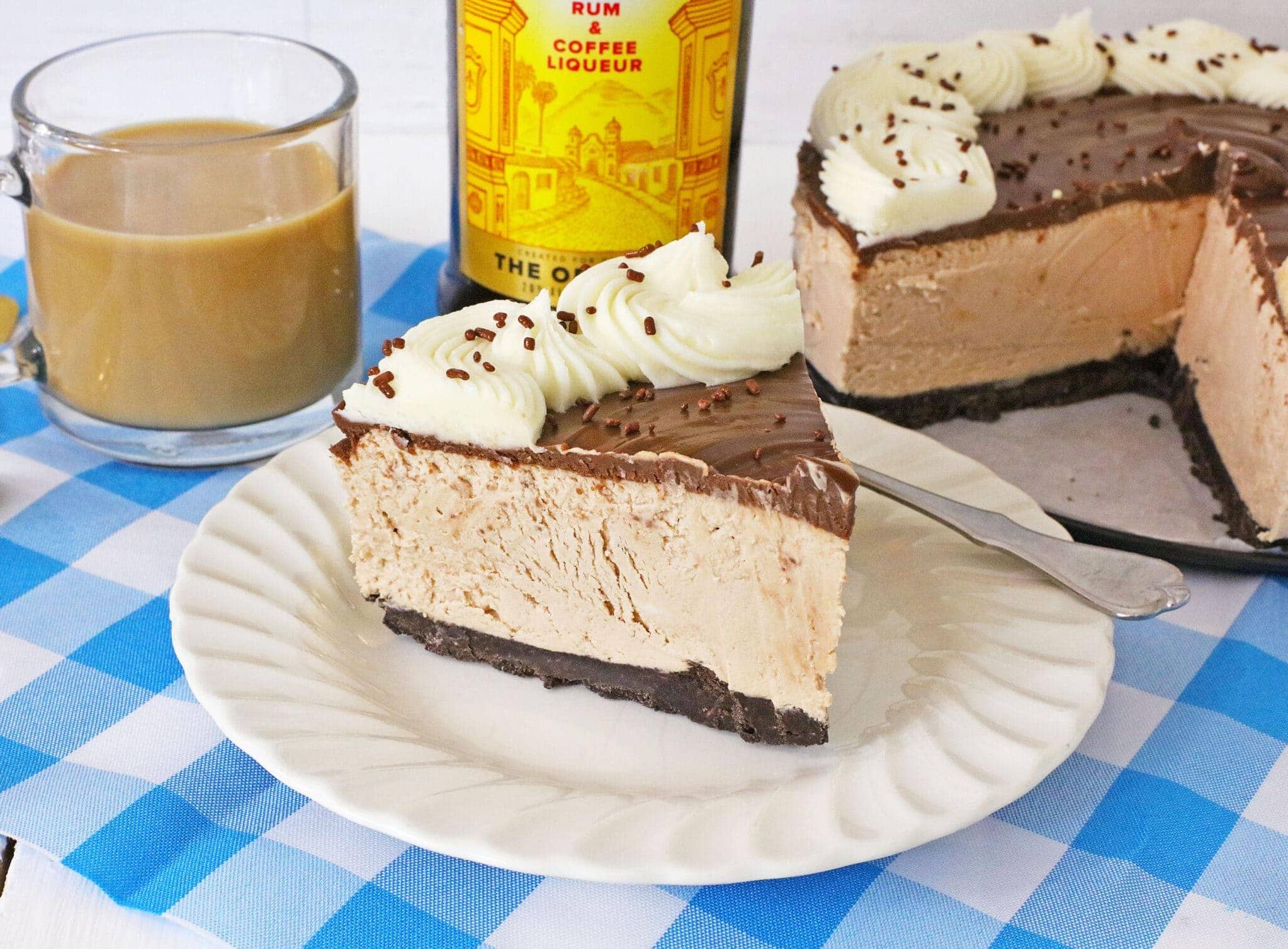  This creamy and decadent coffee liqueur cheesecake is a true showstopper!