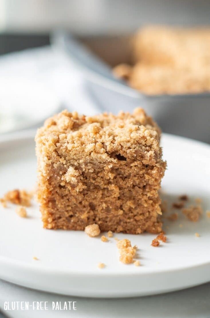  This gluten-free and casein-free coffee cake is perfect for those with dietary restrictions.