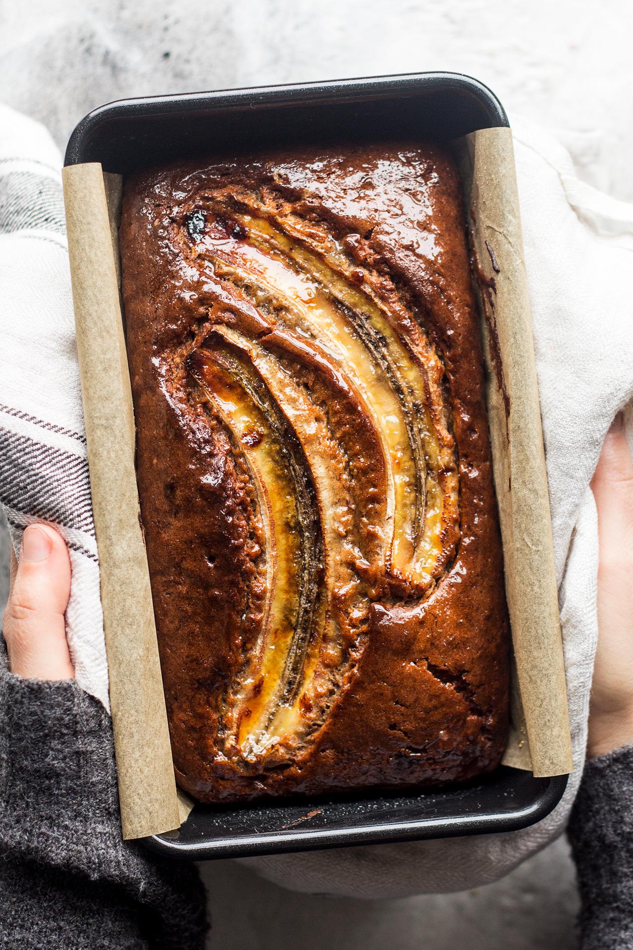  This is what happiness looks like: a loaf of coffee banana bread.
