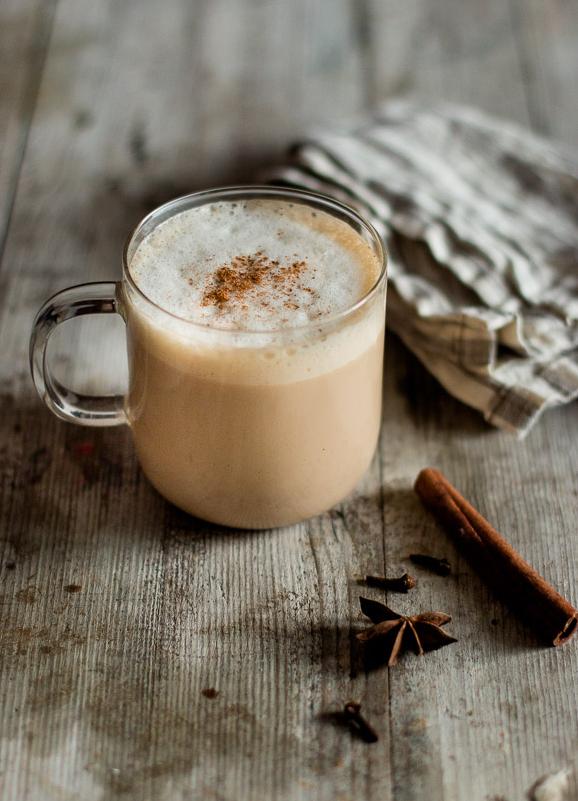  This White Chocolate Chai Latte is the perfect pick-me-up on a chilly day.