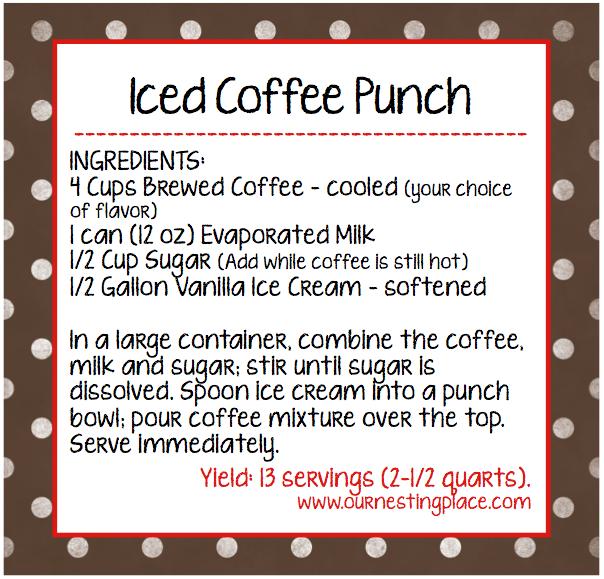  Treat yourself to our rich and creamy coffee punch.