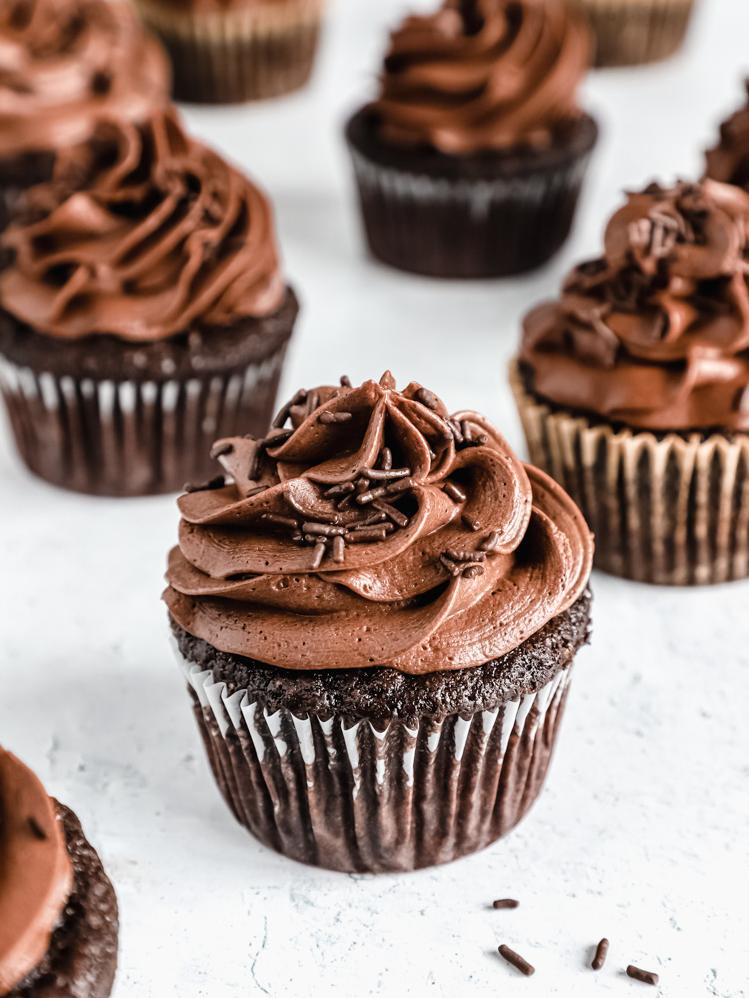  Vegan cupcakes have never tasted so good with this double chocolate-coffee combination.