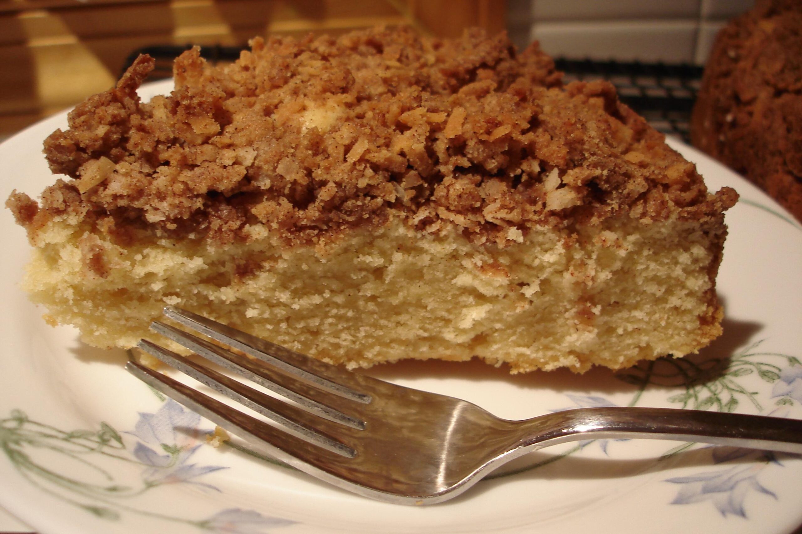  Wake up to the aroma of freshly brewed coffee with Toasted Coconut Coffee Cake!
