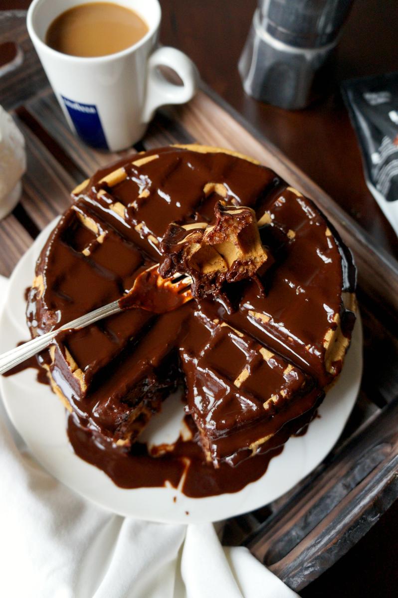  Wake up to the delicious aroma of fresh coffee and chocolate with these waffles.