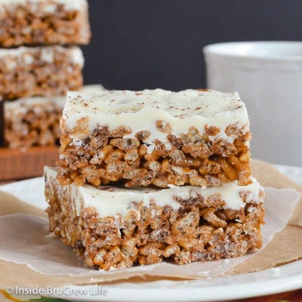  When two of your favorite things combine: latte and Rice Krispies Treats.