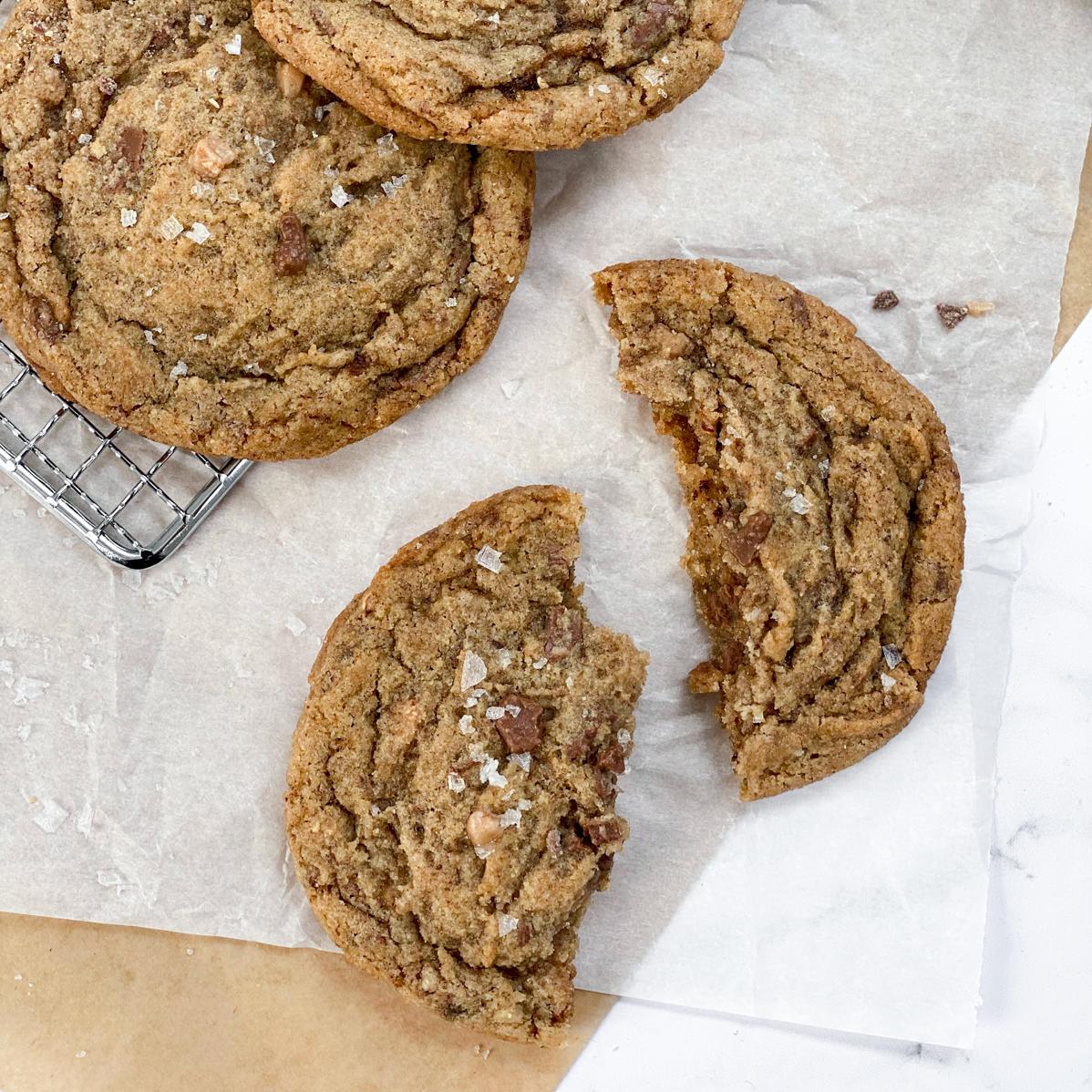  Who said cookies are only for kids? These chocolate coffee toffee cookies are perfect for any age.