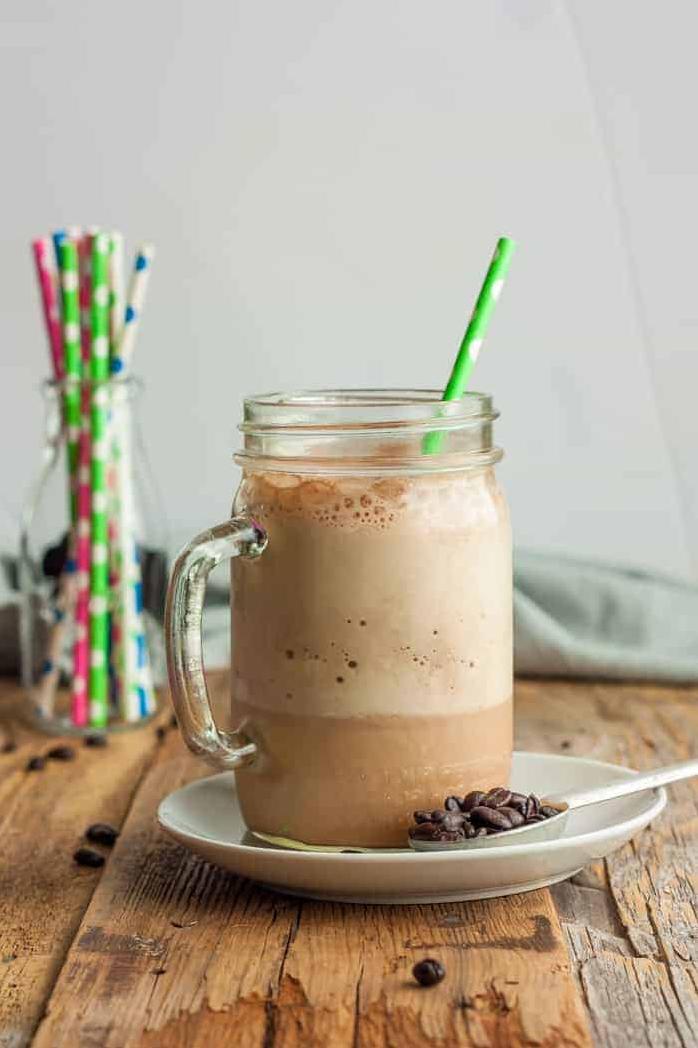  Who says vegan coffee can't be a treat? This iced blend begs to differ.