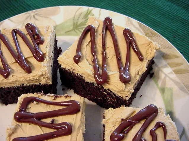  You can't resist the luscious coffee frosting that tops these gooey brownies.
